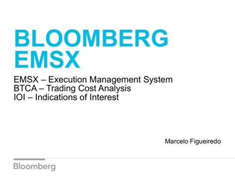 emsx bloomberg|Execution Management System .
